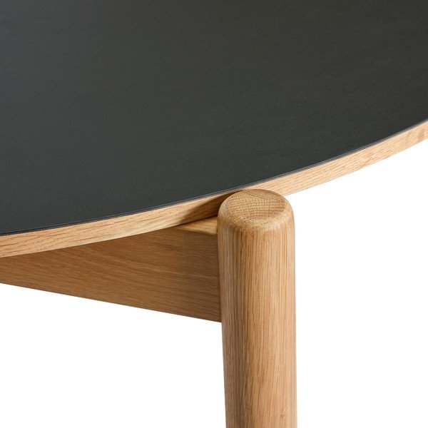 Apvalios formos valgomojo stalas iš ąžuolo masyvo ø 115 cm Oblique – Hübsch-image-3
