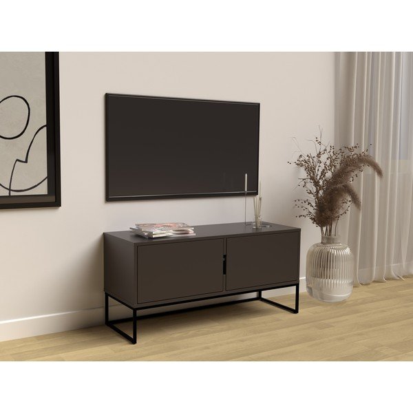Juodas TV staliukas su metalinėmis kojomis Tenzo Lipp-image-1