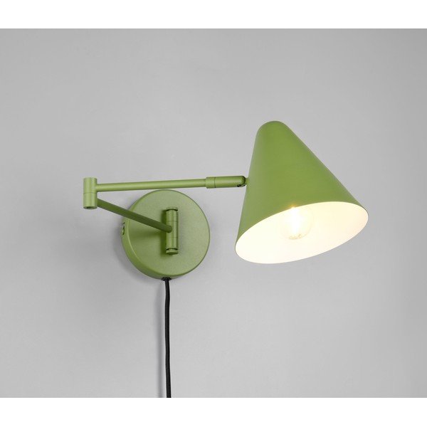 Žalios spalvos sieninė lempa su sulankstoma konstrukcija su kištuku ø 15 cm Cosima – Trio-image-1