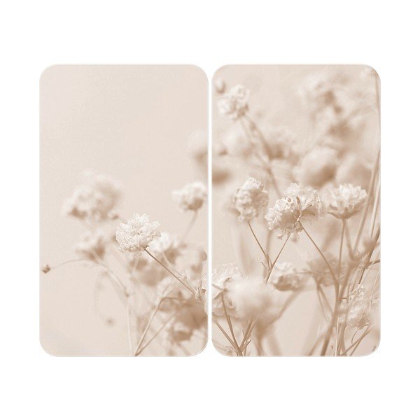 Iš grūdinto stiklo viryklės dangtis 52x30 cm Dried Flower – Wenko