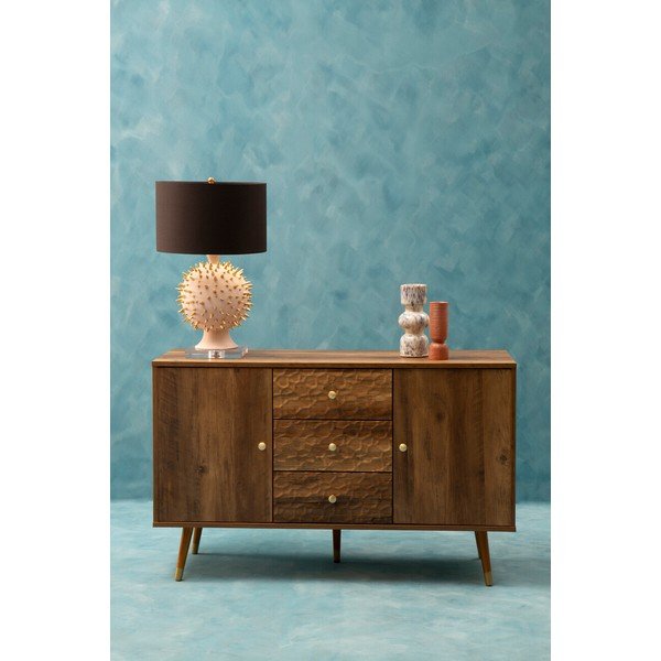 Tamsios natūralios spalvos šoninė spintelė 114x70x39 cm Frida – Premier Housewares-image-2