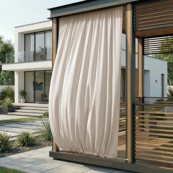 Kreminės spalvos pritemdymas (dalinis užtemimas)/lauko užuolaida Calisto – Filumi-image-2