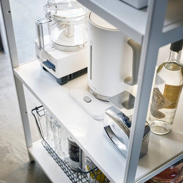 Matinės baltos spalvos iš plieno pastatoma lentyna 60x170x46,5 cm Tower – YAMAZAKI-image-2