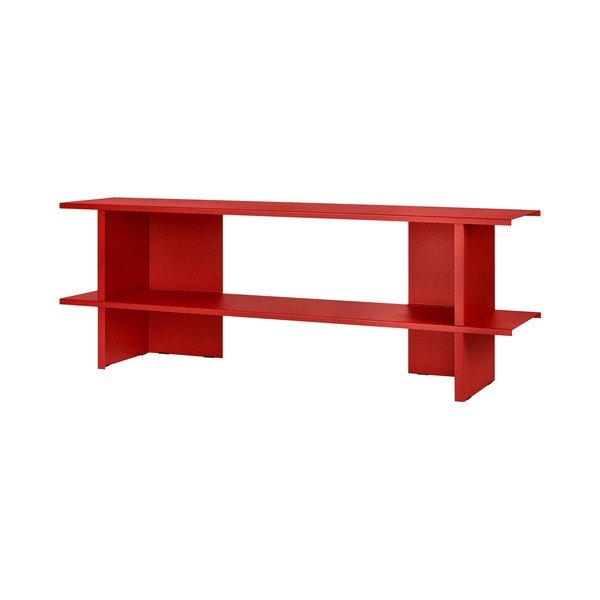 Raudonos spalvos iš metalo pastatoma lentyna 160x57x37 cm Hes – noo.ma