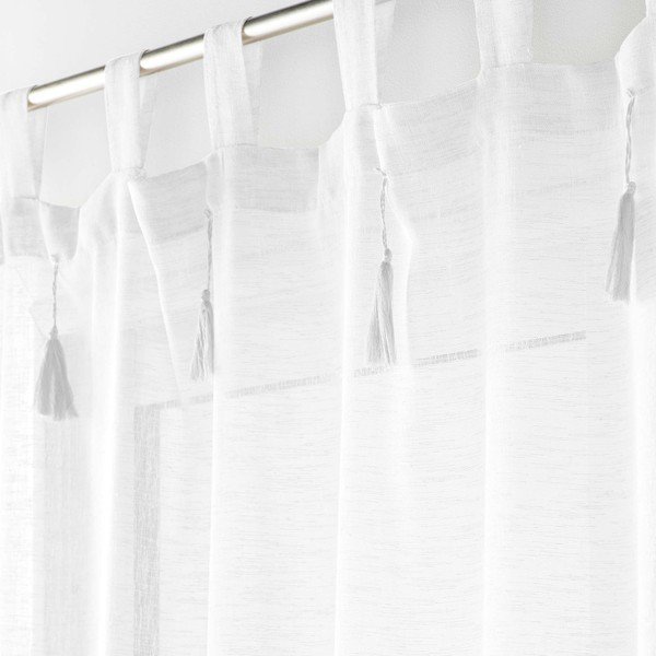Baltos spalvos permatoma užuolaida 140x240 cm Dalila – douceur d'intérieur-image-1