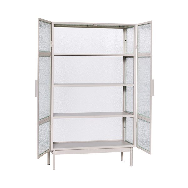 Iš metalo vitrina baltos spalvos 92x151 cm Plex – Hübsch-image-3