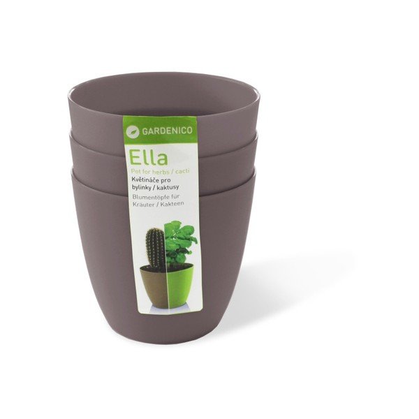 "Gardenico Ella Twist'n'Roll Smart System" pilkai rudos spalvos vazonas su ratukais, ø 40 cm-image-2