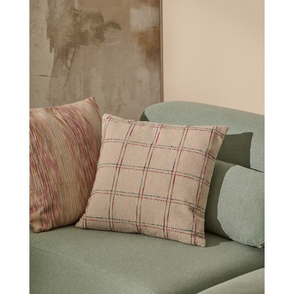 Iš medvilnės mišinio dekoratyvinis pagalvės užvalkalas 45x45 cm Nety – Kave Home-image-1