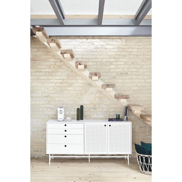 Balta komoda Teulat Punto, 150 cm pločio-image-1