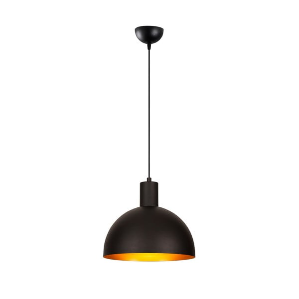 Kabantis šviestuvas juodos spalvos/auksinės spalvos ø 30 cm su metaliniu gaubtu Sivani – Opviq lights