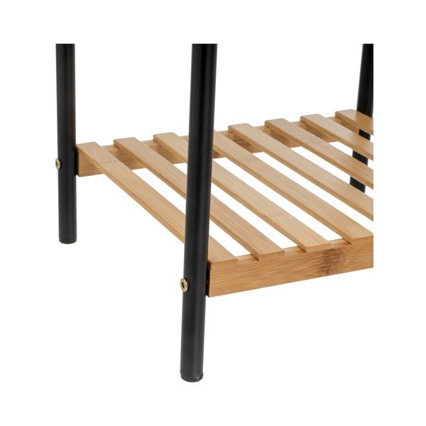 Iš bambuko pastatoma lentyna juodos spalvos/natūralios spalvos 30x75 cm – Casa Selección-image-3