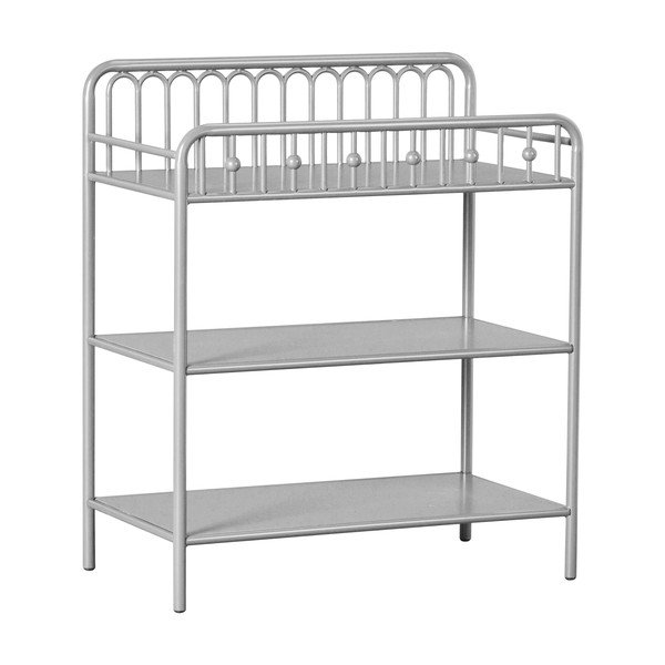 Iš metalo aukšta su vystymo stalu vaikiška šoninė spintelė šviesiai pilkos spalvos 87x102 cm Monarch Hill – Støraa