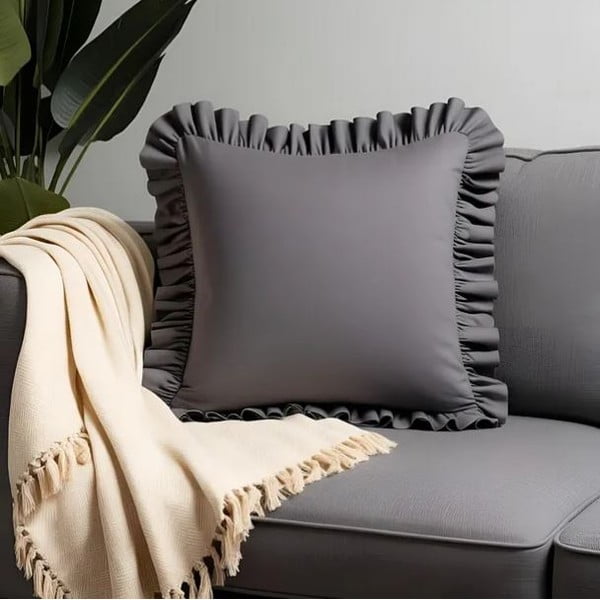 Iš medvilnės mišinio dekoratyvinis pagalvės užvalkalas 40x40 cm Ruffled – Mila Home-image-3