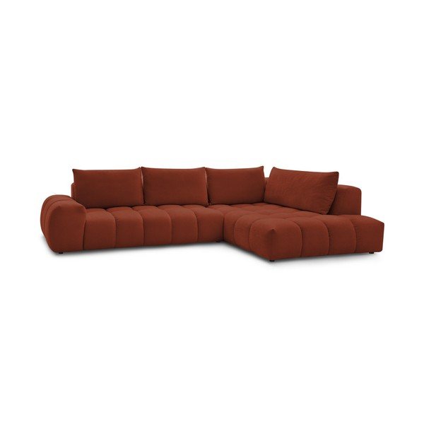 Kampinė sofa raudonos plytų spalvos (su dešiniuoju kampu) Everest – Bobochic Paris-image-3