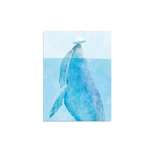 Paveikslas ant drobės Whale, 30 x 40 cm