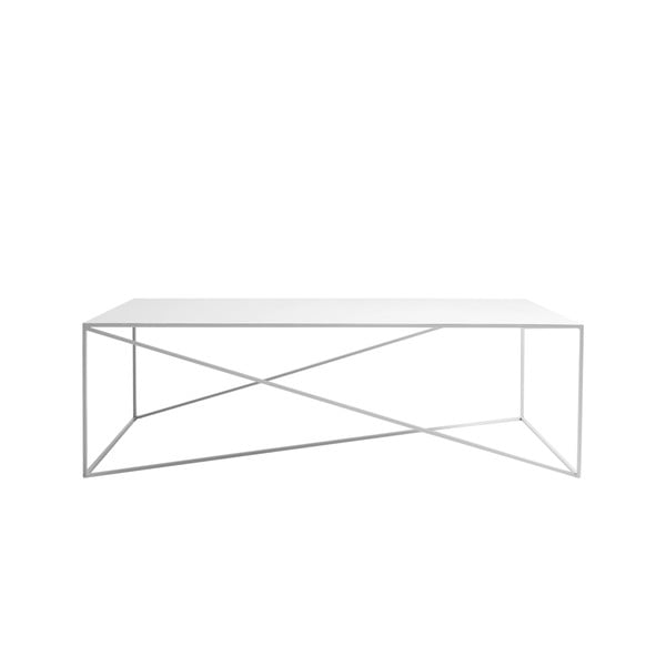Baltas kavos staliukas "Custom Form Memo", plotis 140 cm