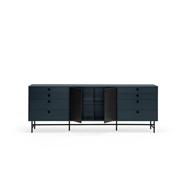 Juodos ir mėlynos spalvos komoda Teulat Punto, plotis 212 cm-image-4