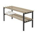 Juodos spalvos/natūralios spalvos iš metalo spintelė batams 100x45x34 cm Rizzoli – Spinder Design