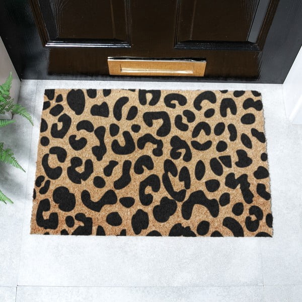 Iš kokoso pluošto grindų kilimėlis 40x60 cm Leopard – Artsy Doormats-image-2