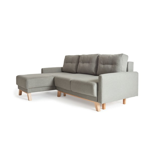 Šviesiai pilka modulinė kampinė sofa-lova Bonami Selection Pop-image-4