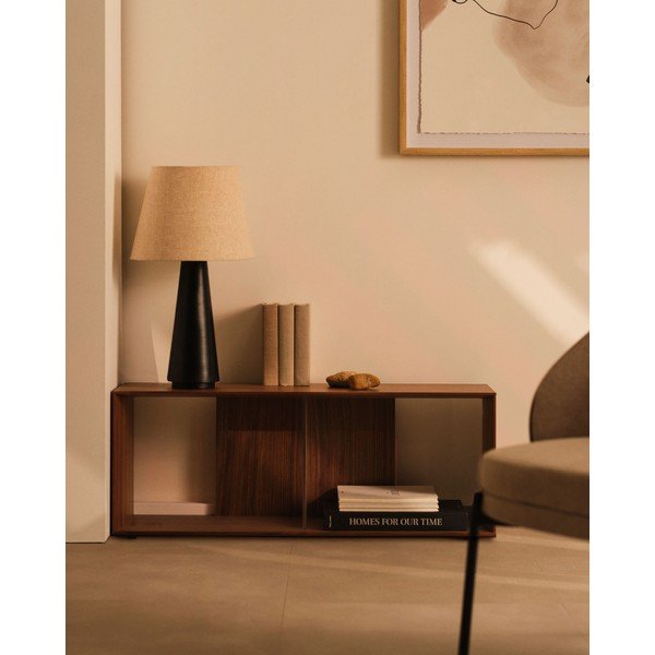 Modulinė lentyna natūralios spalvos iš riešutmedžio 101x38 cm Litto – Kave Home-image-1