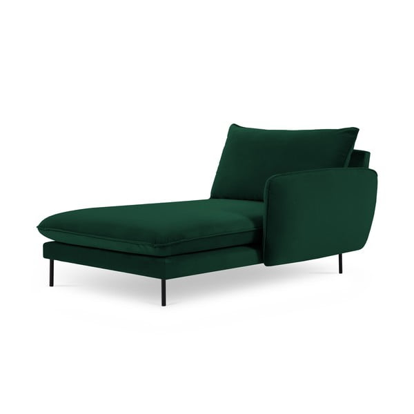 Tamsiai žalia aksominė poilsio kėdė (dešinysis kampas) Vienna - Cosmopolitan Design-image-3
