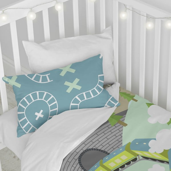 Vaikiška medvilninė patalynė Happynois Train, 115 x 145 cm-image-3