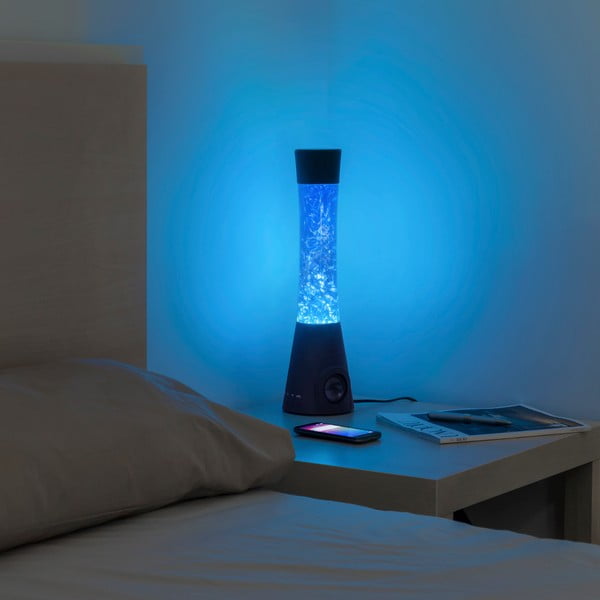 Stalo vandens šviestuvas su garsiakalbiu InnovaGoods Flow Glitter Lamp