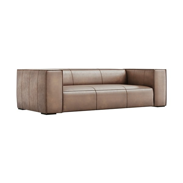 Šviesiai ruda odinė sofa 227 cm Madame - Windsor & Co Sofas-image-2