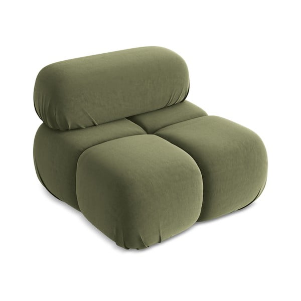 Šviesiai žalios spalvos iš velveto modulinė sofos dalis Lokua – Makamii-image-3