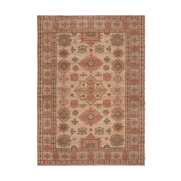 Rankų darbo rožinės spalvos/terakotos spalvos iš džiuto mišinio kilimas 120x170 cm Lana Jute – Flair Rugs