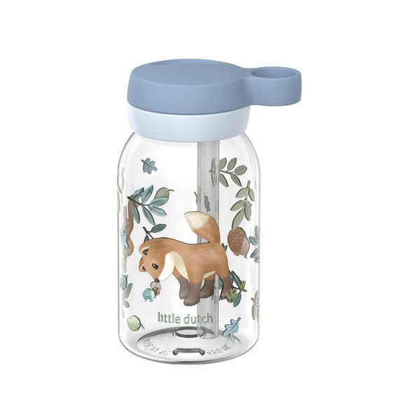 Šviesiai mėlynos spalvos iš plastiko vaikiškas buteliukas 450 ml Forest Friends – Mepal