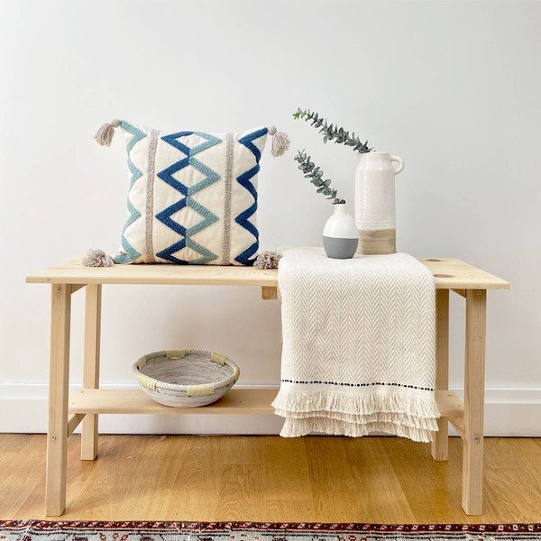 Pagalvės užvalkalas su linu Joynodes Bethany Tassel, 43 x 43 cm-image-1