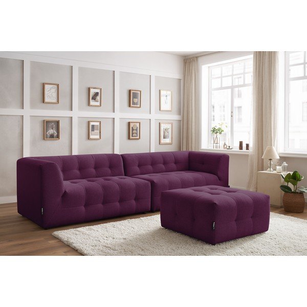 Tamsiai violetinė sofa 324 cm Kleber - Bobochic Paris-image-1