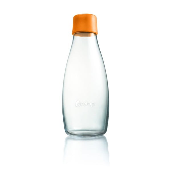Oranžinis stiklinis buteliukas ReTap, 500 ml