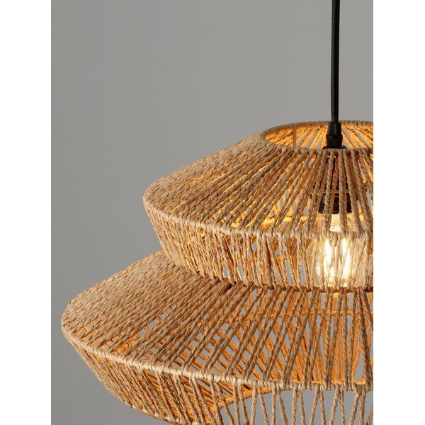 Natūralios spalvos iš virvės kabantis šviestuvas ø 50 cm Nua – Nova Luce-image-4