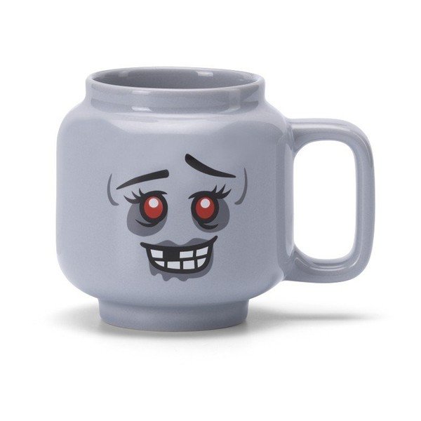 Pilkos spalvos iš keramikos vaikiškas puodelis latte kavai 255 ml Zombie – LEGO®