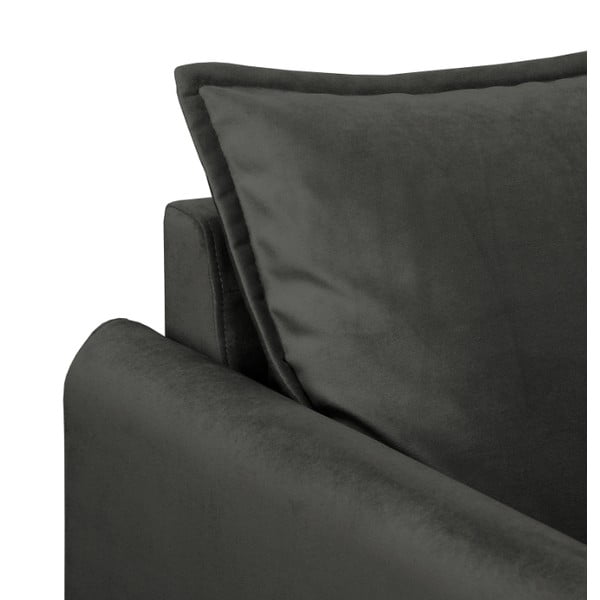 Tamsiai pilkos spalvos iš velveto sofa 138 cm Juli – Ropez-image-4