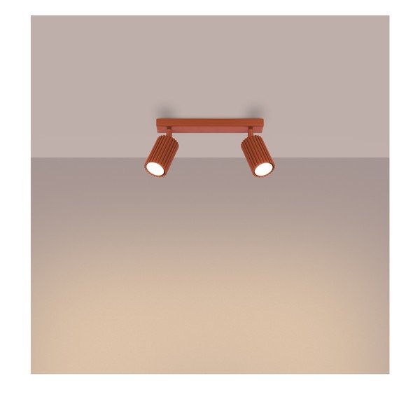 Raudonos plytų spalvos taškinis šviestuvas 6,5x30 cm Gleam – Sollux-image-3