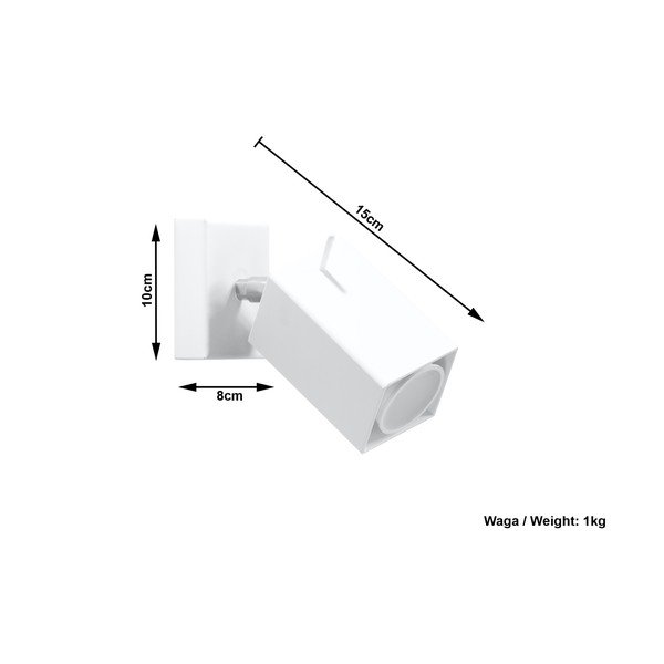 Baltas sieninis šviestuvas Sollux Toscana-image-4
