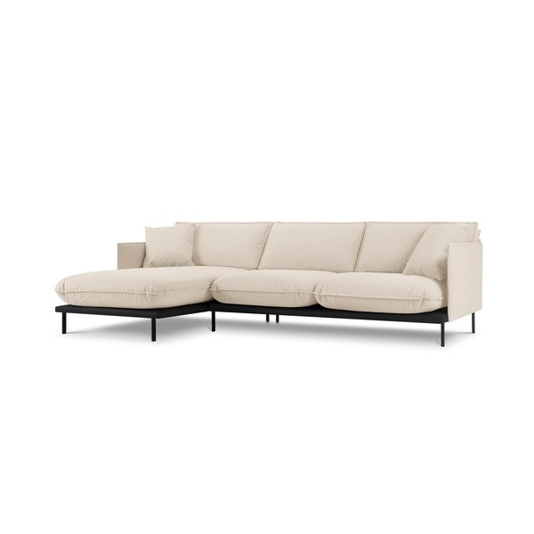 Iš velveto kampinė sofa smėlio spalvos (su kairiuoju kampu) Auguste – Interieurs 86-image-2