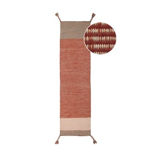 Oranžinis vilnonis kilimas Flair Rugs Anu, 60 x 200 cm