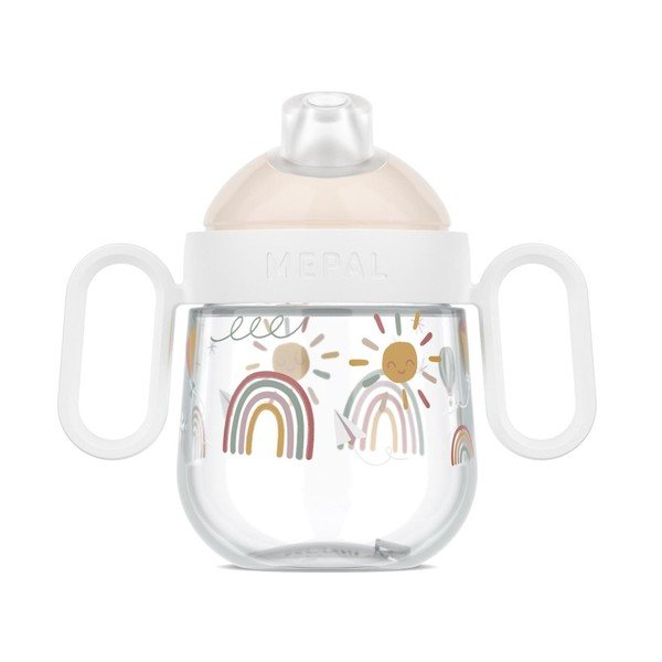 Smėlio spalvos iš plastiko vaikiškas puodelis 200 ml Sunshine & Rainbow – Mepal-image-3
