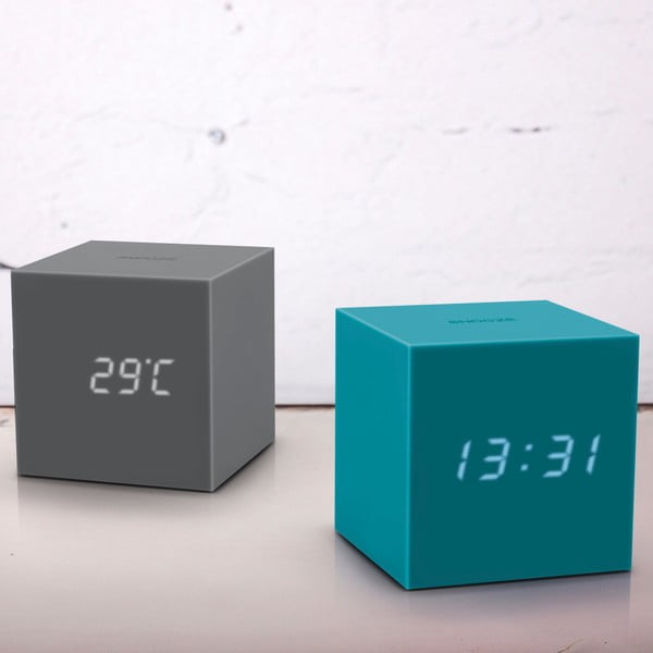 Pilkas LED žadintuvas Gingko Gravity Cube-image-1