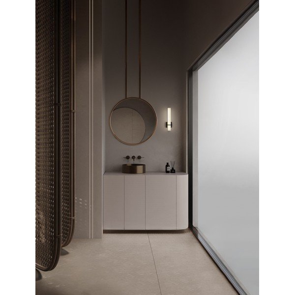Baltos spalvos/matinės juodos spalvos iš plieno sieninė lempa LED Luca – Nova Luce-image-4