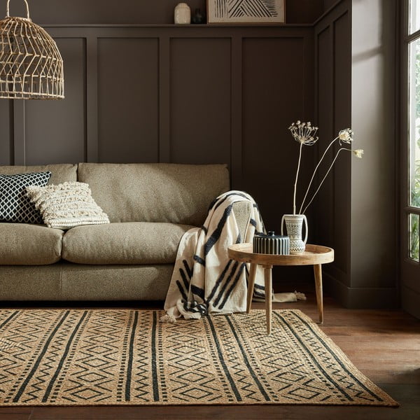 Kilimas iš džiuto natūralios spalvos 160x230 cm Luis – Flair Rugs-image-1