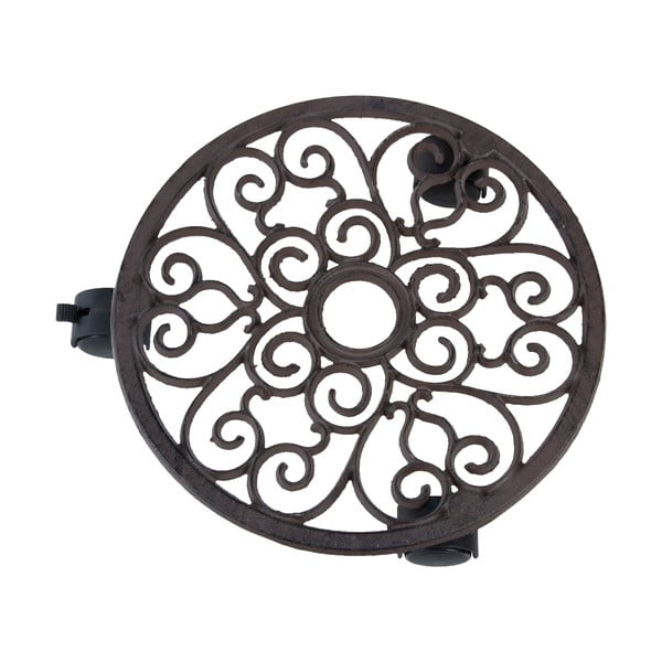 Iš metalo mobilus stovas gėlių vazonui ø 29 cm – Esschert Design-image-2