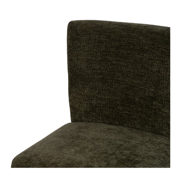 Žalios spalvos iš šenilinio audinio krėslas – Ixia-image-4