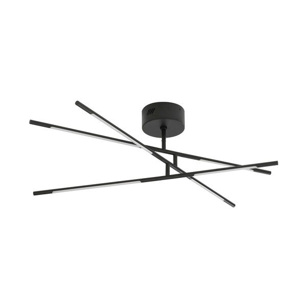 Juodos spalvos iš metalo lubinis šviestuvas LED su pritemdymo funkcija 77x84 cm su gaubtu iš akrilo stiklo Raccio – Nova Luce
