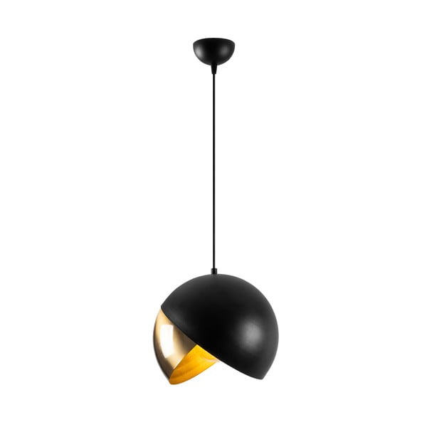 Kabantis šviestuvas juodos spalvos/bronzinės spalvos ø 30 cm su metaliniu gaubtu Pacman – Opviq lights-image-2